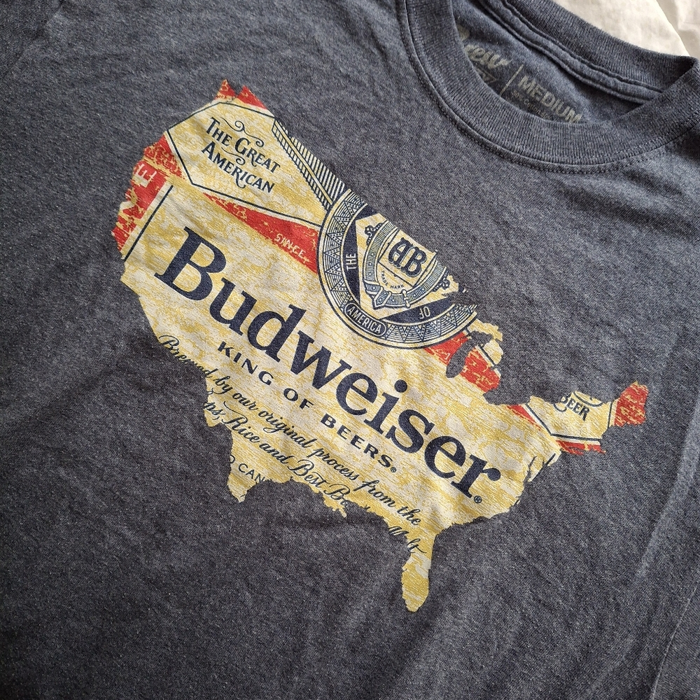 Budwiser Grey Tshirt Size Medium